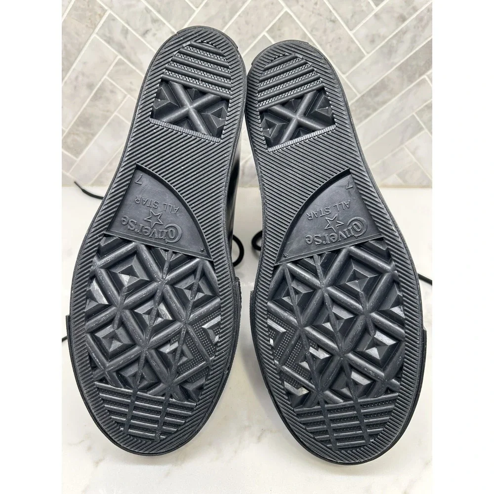 Converse Chuck Taylor All Star Wedge Platform Sneakers Womens 7 High Top Leather - Picture 7 of 7